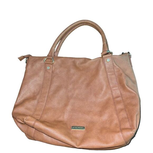 STEVE MADDEN Large Brown Leather Bag - Picture 1 of 7